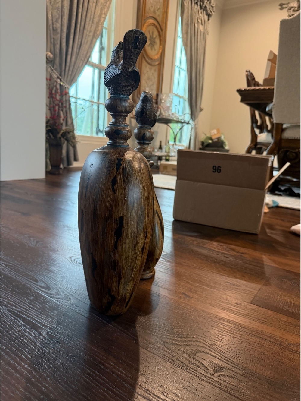 Home Decor | Bird Decorative Accent Sculptures – Brown & Black Finish | 1137 - Picture 3 of 7